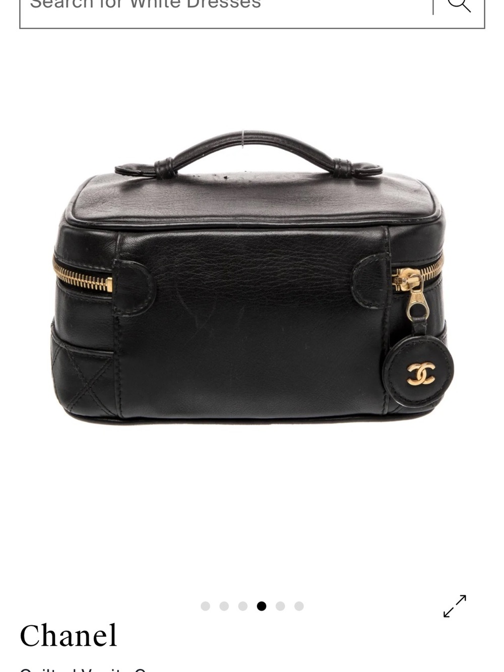 CHANEL Black Quilted Leather Toiletry Case with Gold Hardware/ OR could be a bag - Picture 15 of 16
